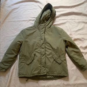 Green jacket size m with pockets.